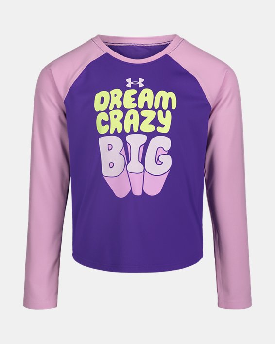 Girls' Pre-School UA Dream Crazy Big Long Sleeve, Purple, pdpMainDesktop image number 0